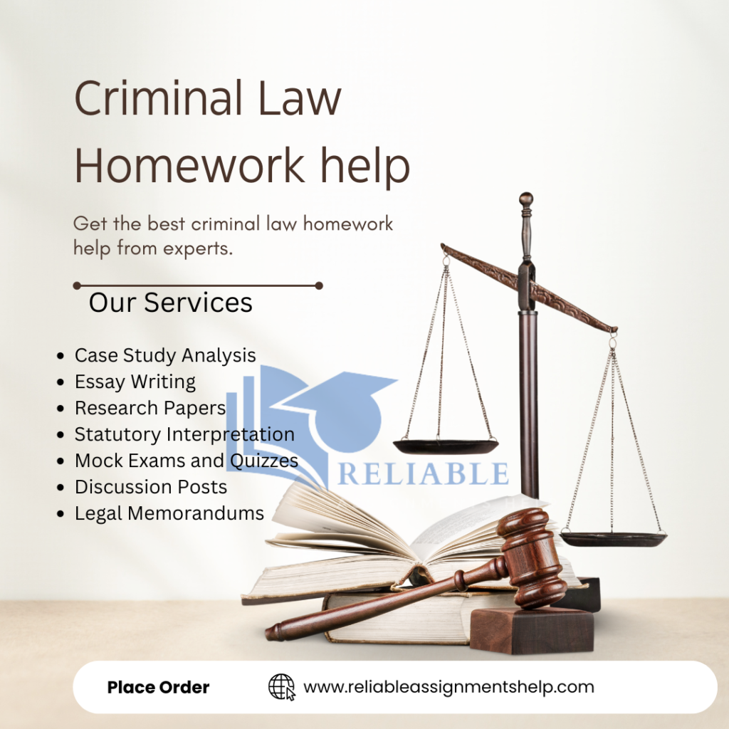 Criminal Law Homework help